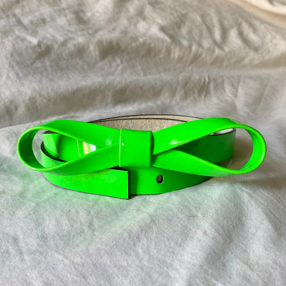 Nanette Lepore Patent Leather Bow Waist Belt